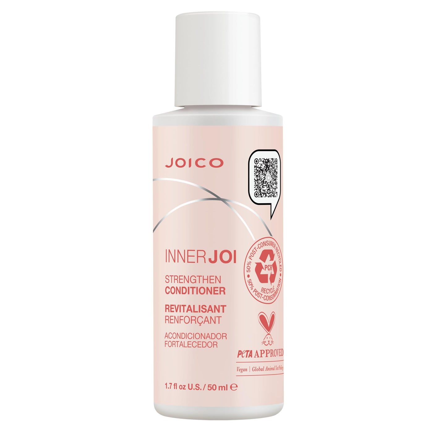 Joico InnerJoi Strengthen Conditioner | For Damaged, Color-Treated Hair | Sulfate & Paraben Free | Naturally-Derived Vegan Formula | 1.7 Fl Oz