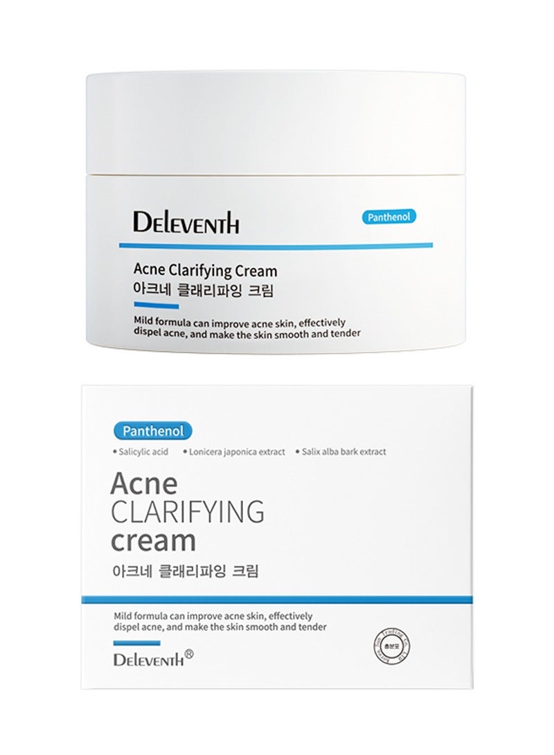 DEleventh Korean Brand Acne Clarifying Cream 30g / with Salicylic Acid, Vitamin B5 & Vitamin E, and Botanical Extracts for Reduced Breakouts, Clear and Soothe Acne-Prone Skin