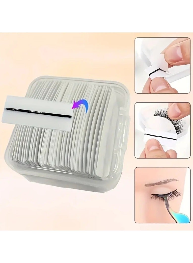 40 PCS Self-adhesive jelly strips, glue-free self-adhesive temperature-sensitive false eyelashes strips, soft and sticky