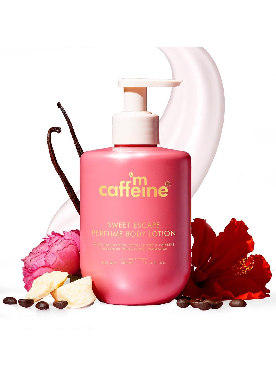 Sweet Escape Perfume Body Lotion | Niacinamide, Cocoa Butter & Shea Butter For Deep Moisturization | Lightweight, Non-Sticky | Fruity-Floral Fragrance | Body Lotion For Dry Skin - 300ml