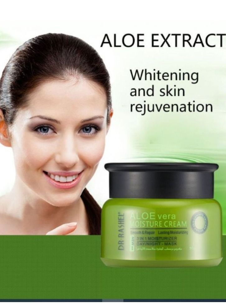 3-In-1 Aloe Vera Moisture Cream Green 50g