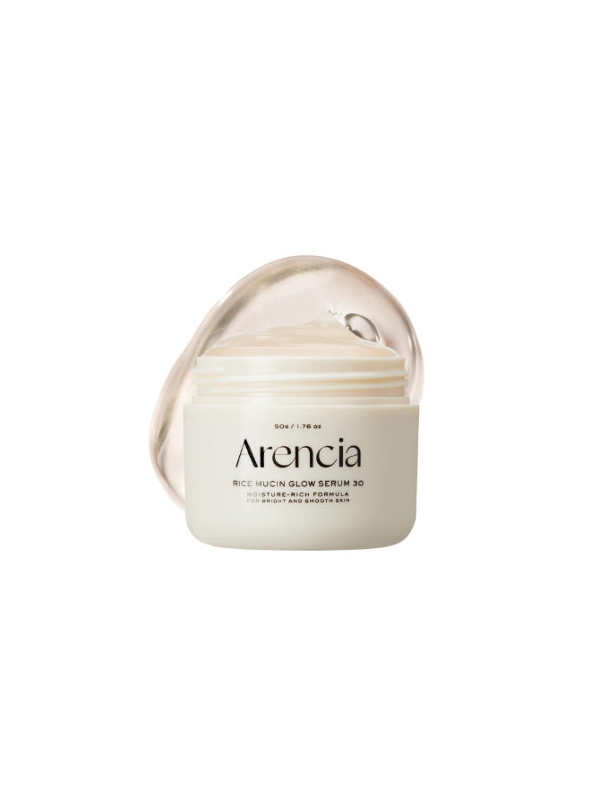 Rice Mucin Overnight Glow Face Mask Serum 30, 1.76 oz, Plumps Skin with Hyaluronic Acid