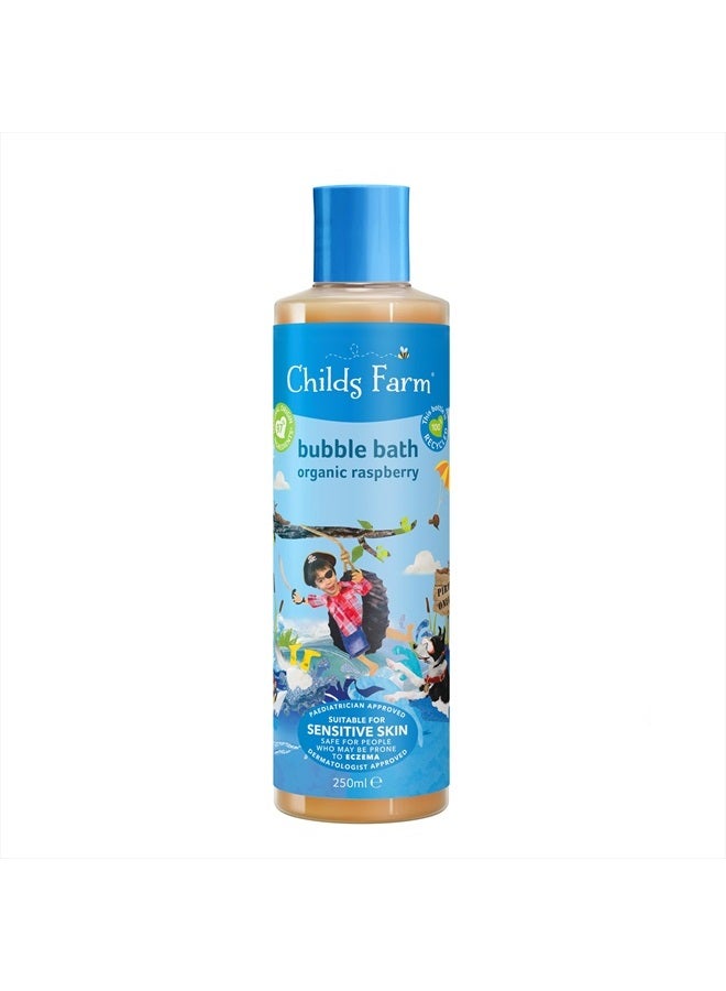 Children's Bubble Bath, Gently Cleanses, Sensitive Skin, Organic Raspberry, 250ml