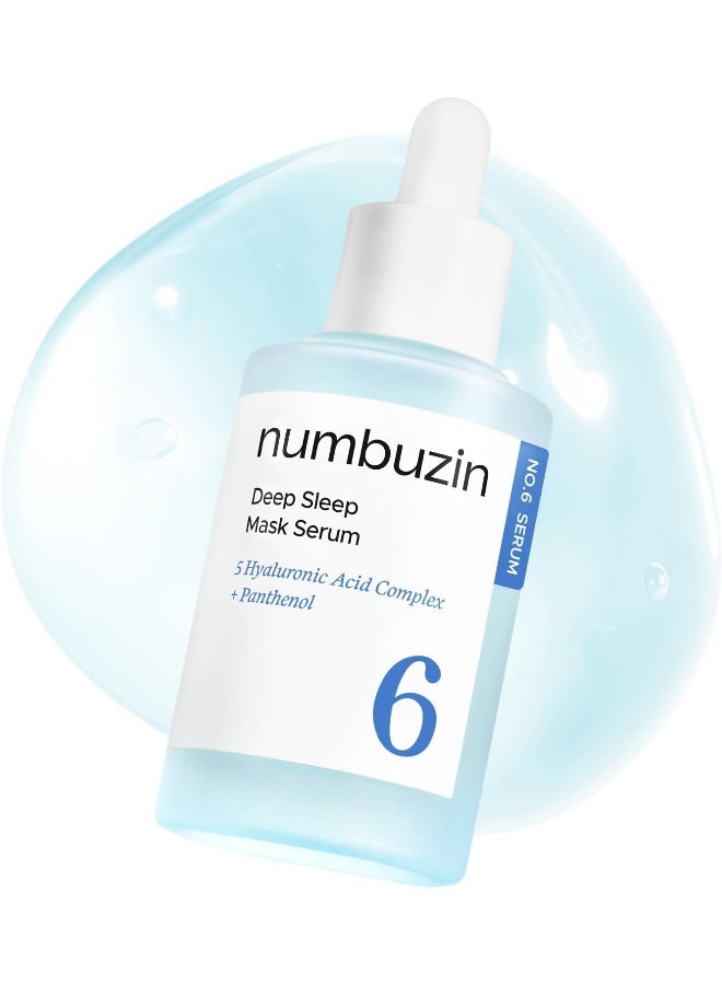 No.6 Serum | Iceland Glacier Water Serum for Instant and Long-lasting Hydration with Hyaluronic Acid & Niacinamide | Korean Skin Care for Dry Skin | 50ml