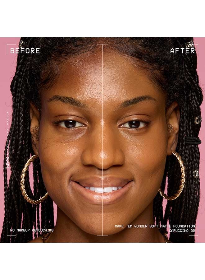 Make 'EM Wonder, 24H Soft Matte Foundation, Undetectable  Finish, Cappuccino - image 3