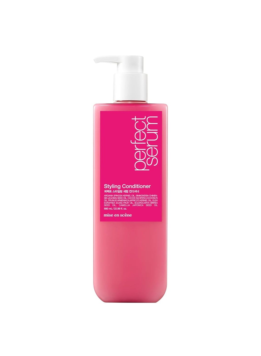 Mise En Scene Perfect Hair Perfume Conditioner - Styling Serum Conditioner - with Peony and Rose Scent, Styling Memory & Heat Protection, Enriched with Argan Oil, Daily Nourishing, 22.99 Fl. Oz.