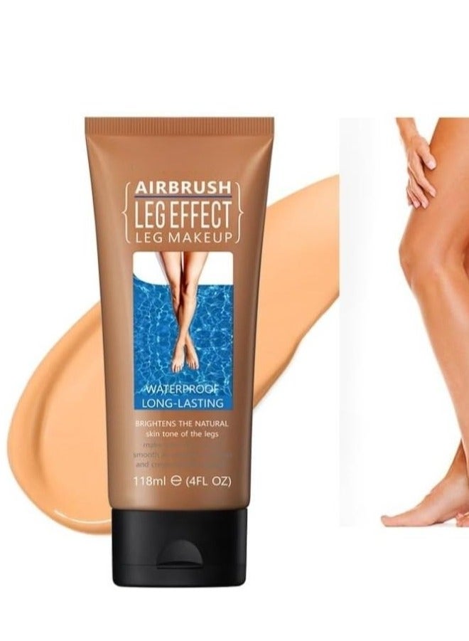 Leg Makeup Lotion, Airbrush Legs, Body Makeup Foundation, Waterproof, No Transfer, Leg and Body Scar Cover Makeup for Tattoo Cover Up, Long Last Body Foundation 30g Bronze