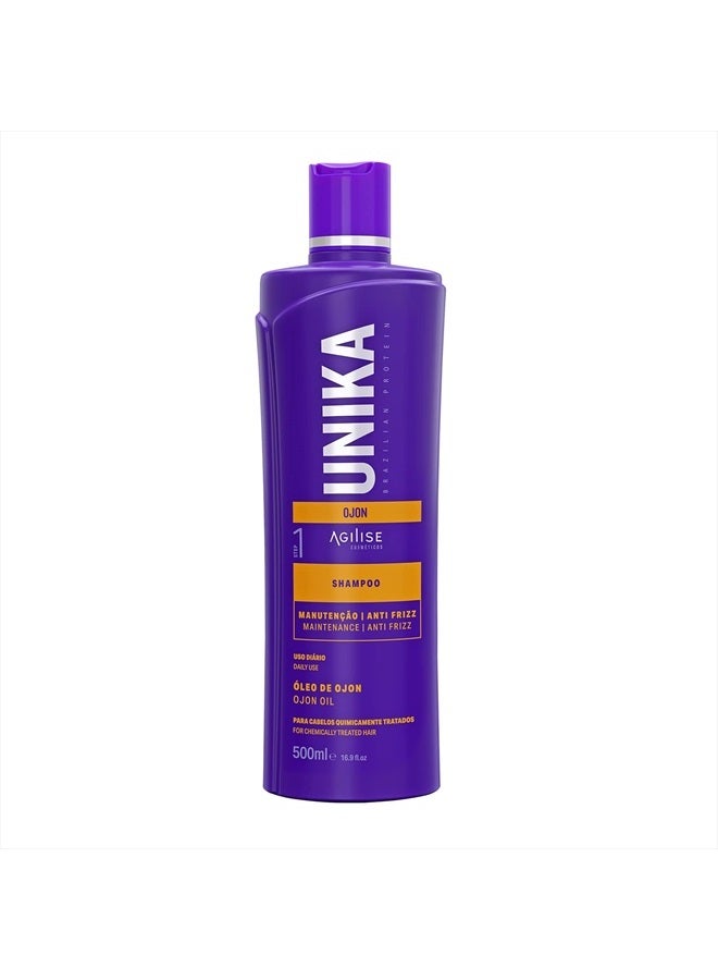 AGILISE-Unika Ojon Home Care Shampoo - Hair Care for Chemically Treated Hair - Hair Products for Women, Sulfate Free Shampoo Color Treated Hair, Hair Shampoo -Anti Frizz -OJON OIL, VEGAN -16.9fl.oz/50