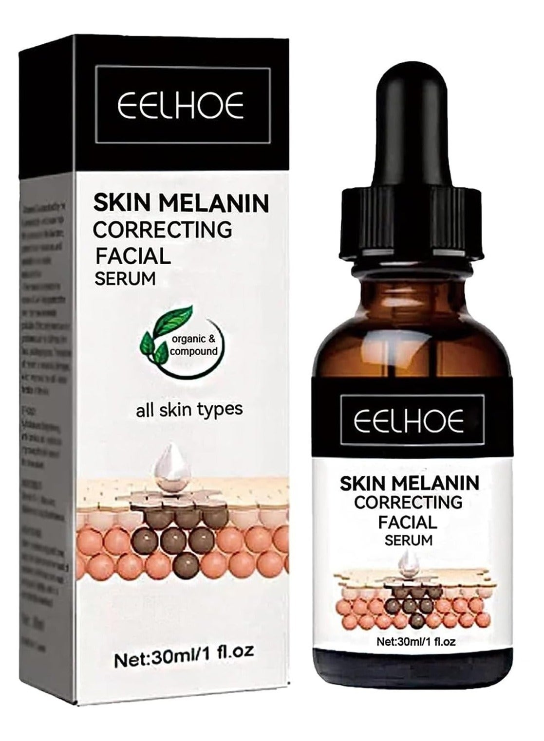 Advanced MelanClear Facial Serum, Melanin Correcting Facial Serum, Dark Spots Remover for Black Skin,Melanin Correcting Facial,Hyperpigmentation Correcting Serum