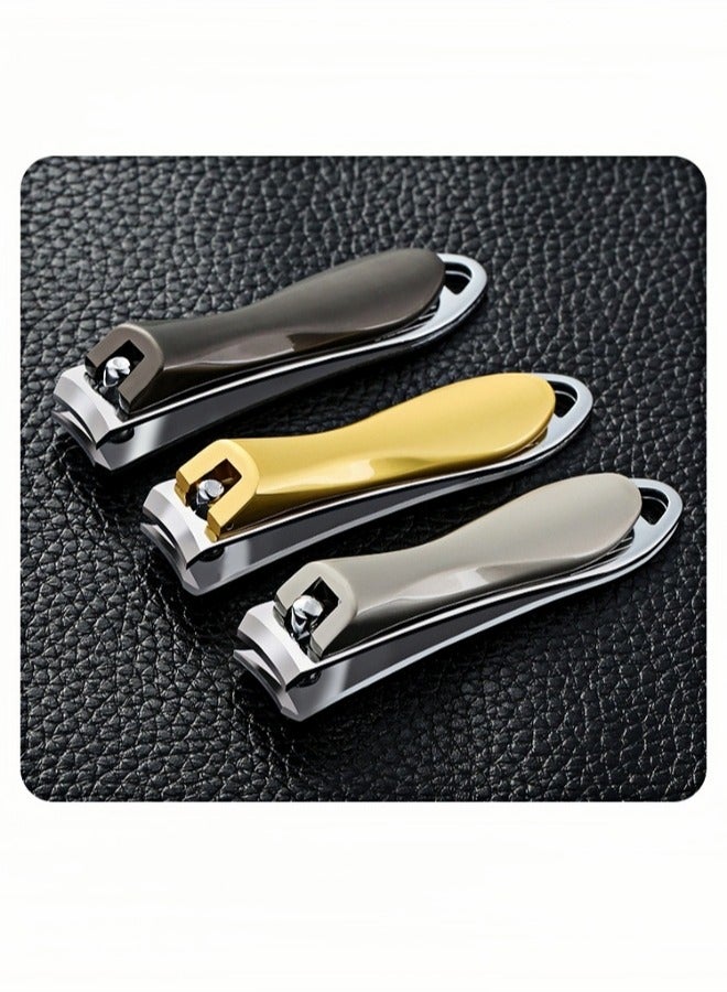 3 Pieces Nail Clipper Professional Nail Trimmer High-Quality Toe Nail Clipper Tool Thick Toenails, Male And Female Nail Scissors(Gray/Black/Golden)