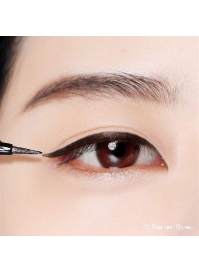 BBIA Last Pen Eyeliner, Waterproof Ink Type (02 Sharpen Brown) 0.02 Ounce