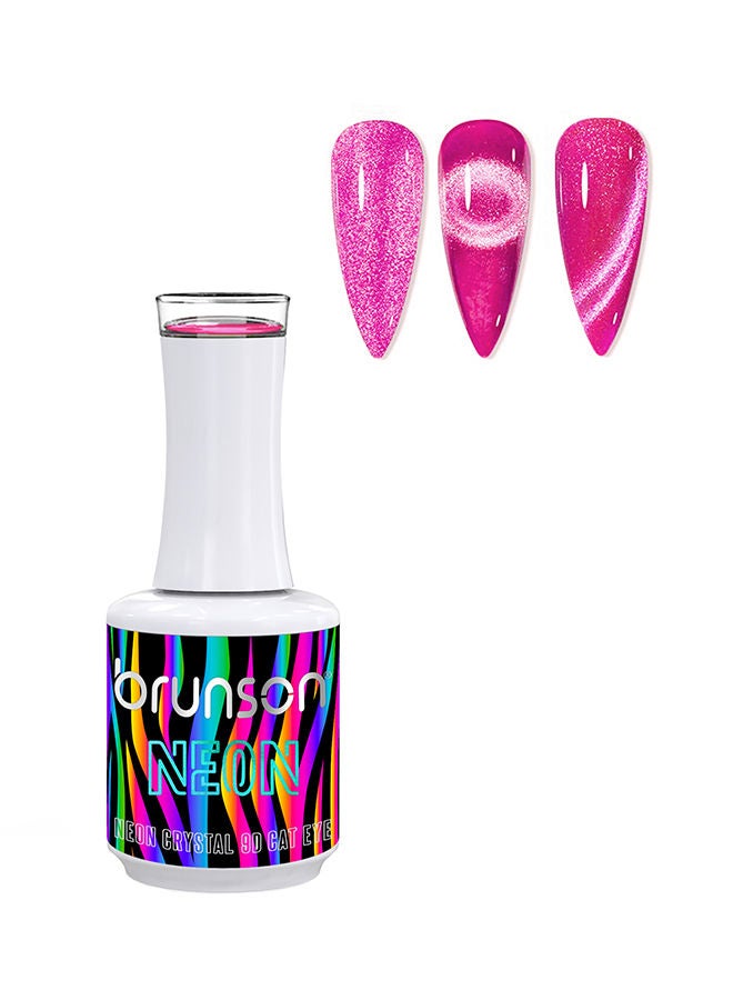 Gel Polish 15ml Neon Crystal 9D Cat Eye Gel Nail Polish Sparkly Diamond Gel Effect Magnetic French Manicure Pedicure Soak Off UV LED Gel Polish Salon Quality Chip Resistant Nail Extensions Nail Art