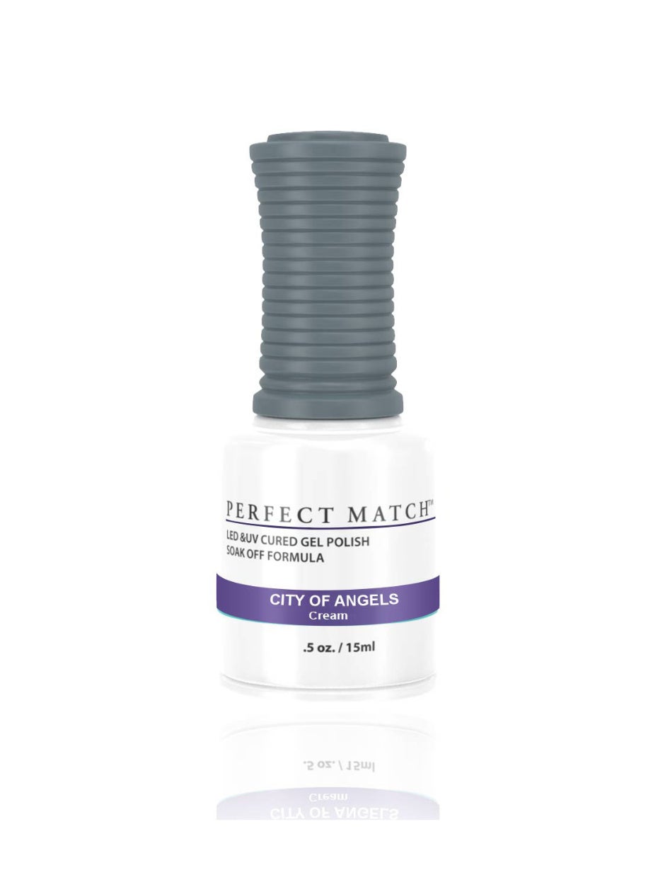 Perfect Match Gel Nail Polish 15ml Soak Off Long Lasting High Shine UV LED Gel Non Toxic Easy Application Wide Color Range for Manicure and Pedicure City of Angels PMS141