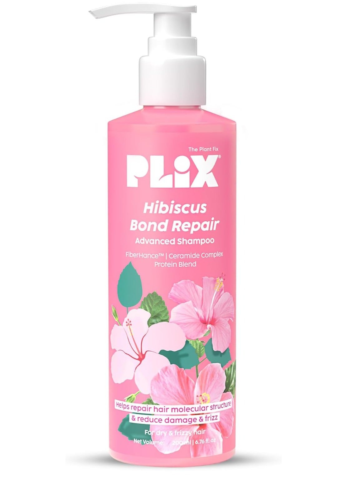 Hibiscus Bond Repair Advanced Shampoo for Damaged, Frizzy Hair - 200ml Repair Hair Molecular Structure FiberHance & Hibiscus Extract Men & Women
