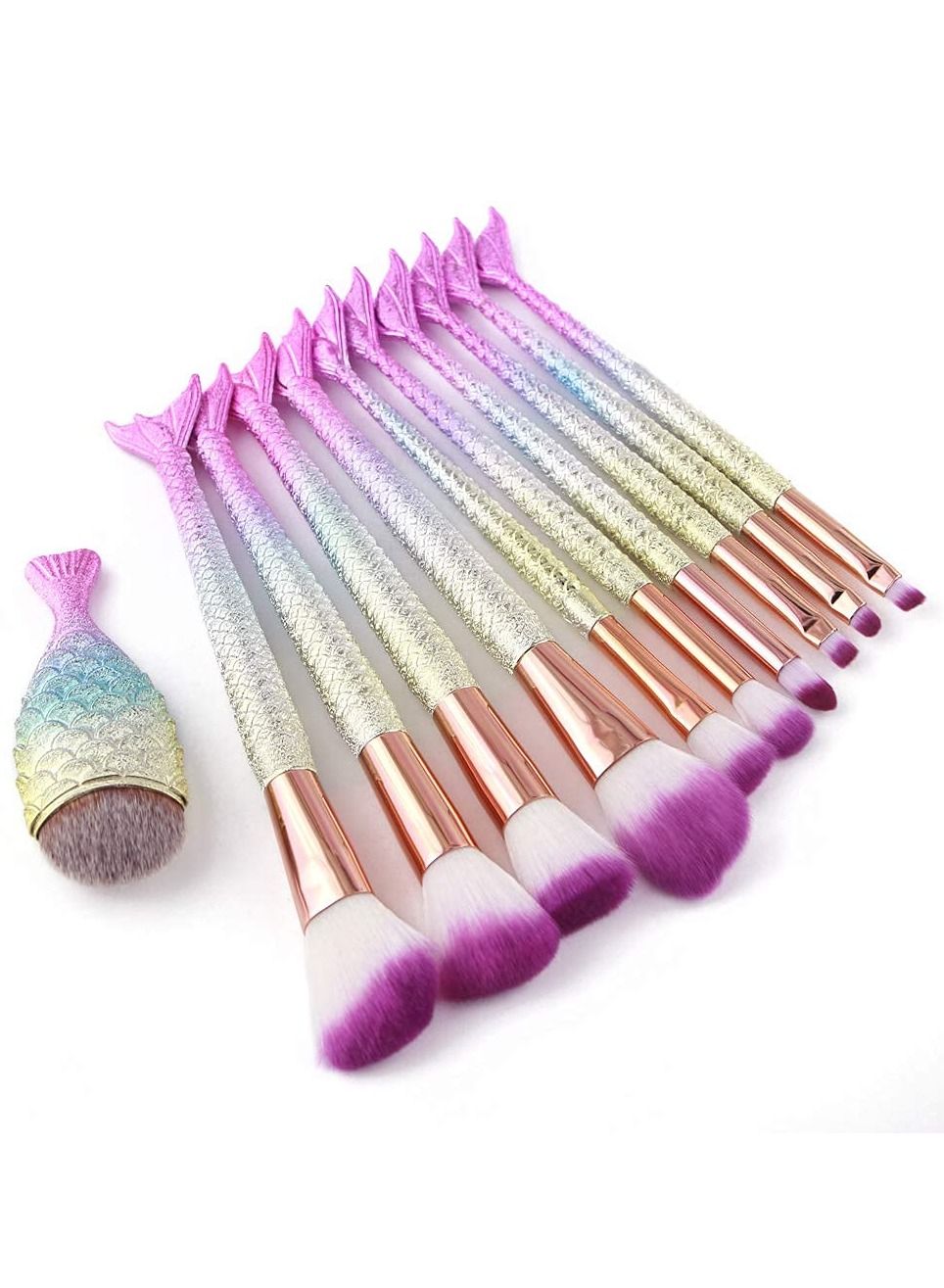 Makeup Brushes 11pcs Professional Blending Blush Concealer Synthetic Fiber Bristles Brush Special Cosmetic Brushes Kits for Women