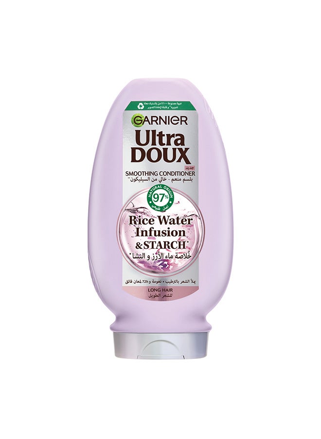 Ultra Doux Rice Water and Starch Infusion Shampoo, 400 ml + conditioner 360 ml for Smooth and Shiny Hair - image 3