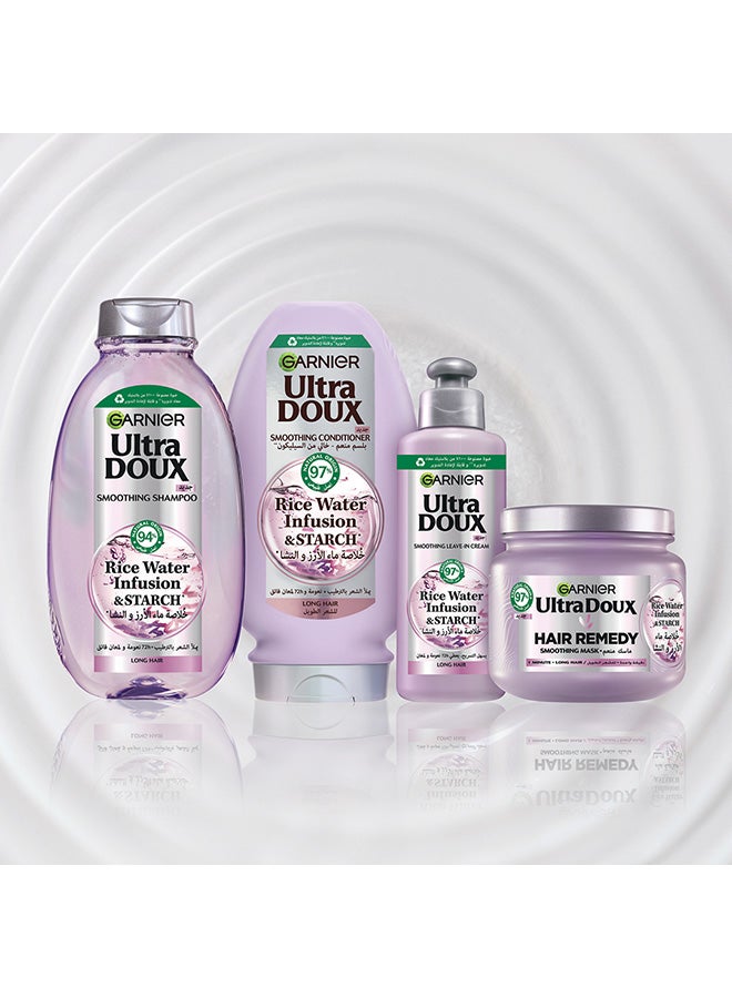 Ultra Doux Rice Water and Starch Infusion Shampoo, 400 ml + conditioner 360 ml for Smooth and Shiny Hair - image 4