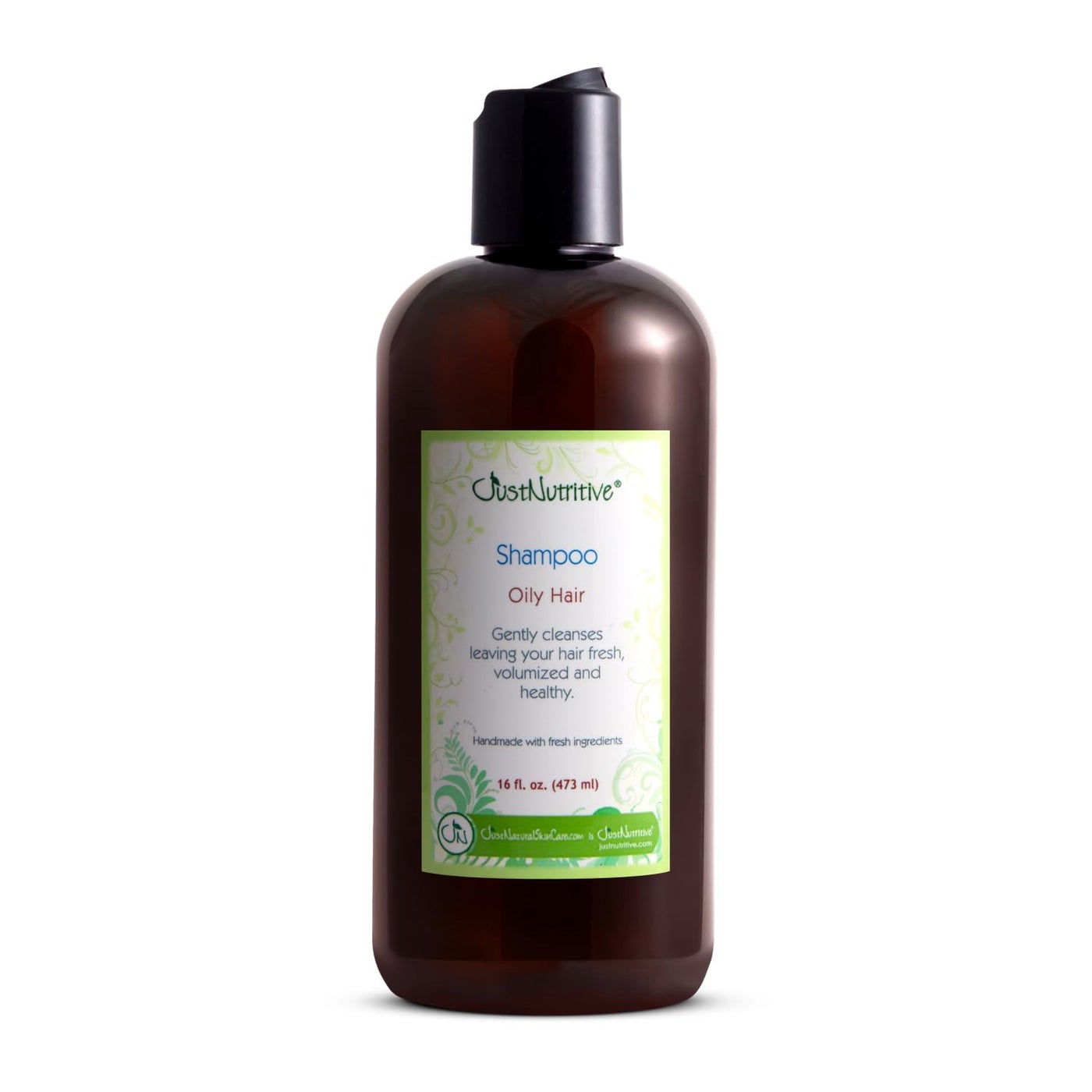 Just Nutritive Oily Hair Shampoo | Control Oily and Greasy Residue | Greasy Hair Shampoo for Men and Woman | Natural Deep Cleanser for all Hair Types 16 Fl Oz