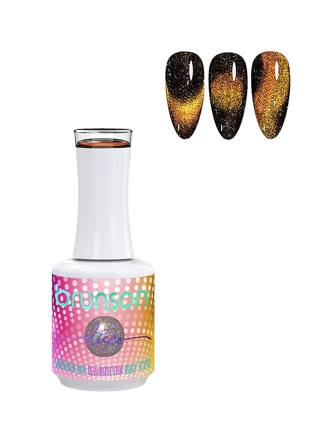 Gel Polish 15ml Disco 9D Magnetic Cat Eye Gel Polish Reflective Sparkly Diamond Gel Effect French Manicure Pedicure Gel Nail Polish Salon Quality Chip Resistant Gel Nail Extensions UV Gel for Nail Art
