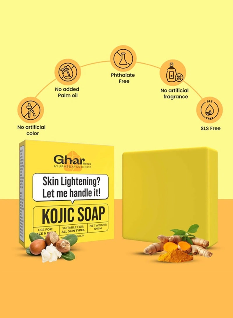 GHAR SOAPS Kojic Acid 2 % Soap with Niacinamide
