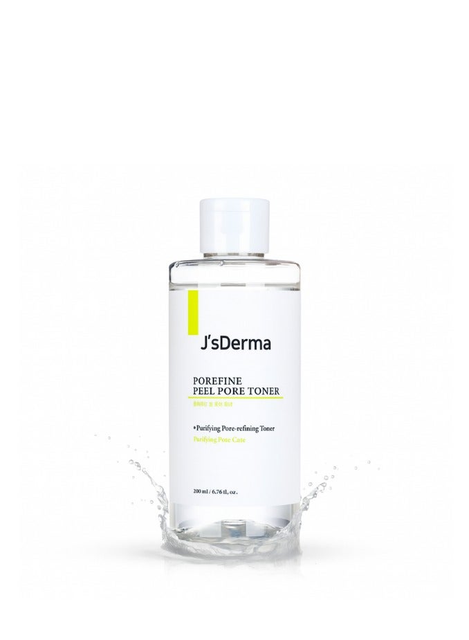 1% Glycolic Acid Toner with Centella Asiatica Extract for Skin Soothing and Dead Skin Cell Removal Porefine Peel Pore Toner 200ml