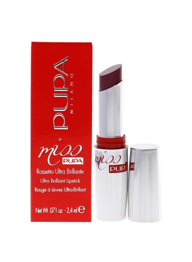 Milano Miss Milano Lipstick - Creamy, Ultra Pigmented Lip Color - Nourishing Formula - Crystal-Effect Lipstick - Ultimate Boost Of Volume And Hydration - 206 Infinitive MaUVe - 0.071 OZ