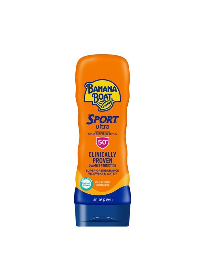Sport Ultra SPF 50 Sunscreen Lotion, 8oz | Banana Boat Sunscreen SPF 50 Lotion, Oxybenzone Free Sunscreen, Sunblock Lotion Sunscreen, Banana Boat Lotion, Water Resistant Sunscreen, 8oz