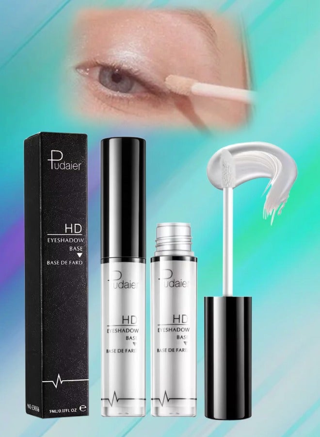 HD Eyeshadow Makeup Eye Primer Eye Base Cream Long Lasting Eyelid Primer Waterproof Liquid Eyeshadow Base Primer Eye Makeup Durable Moisturizing Primer Concealer White 01