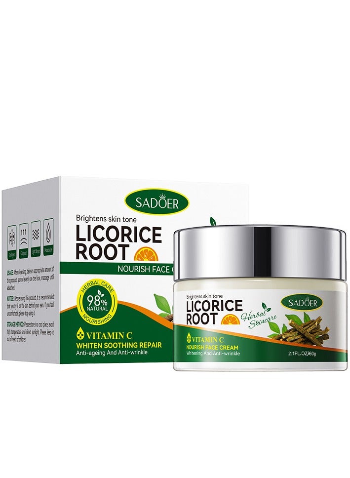 Face Cream Licorice Root Brightens Skin Tone Nourish 60 g