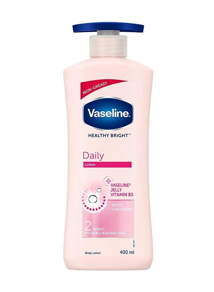 Vaseline Healthy Daily Lotion | With Vitamin b3 Triple Sunscreens | Body Lotion | 400ml (13.52 Fl Oz)