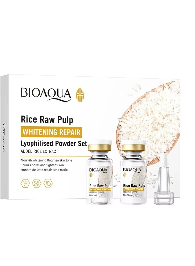 Rice Raw Pulp Whitening Repair Lyophilised Powder Set Added Rice Extract