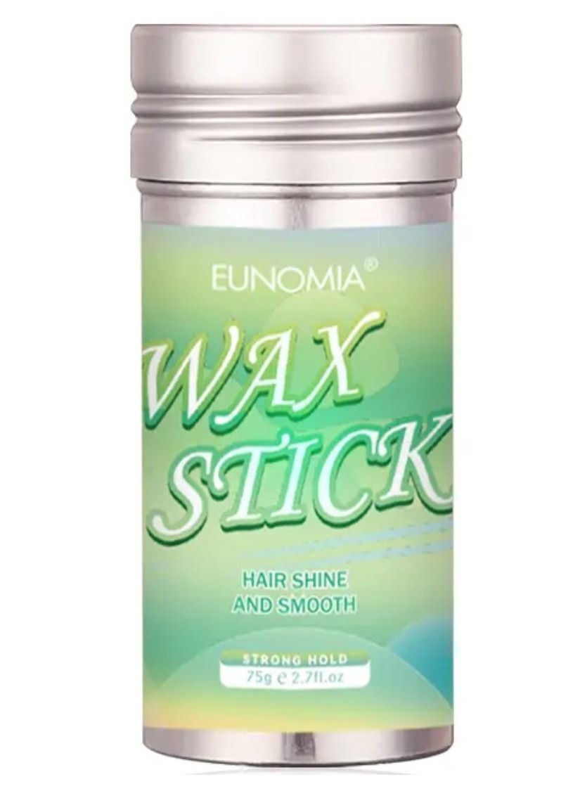 Hair Wax Stick 75g Hair Pomade Slick Stick Tame Flyaway & Non-Frizz Moisturize & Add Shine Non-Greasy Wax Stick for Wigs and all Hair Types