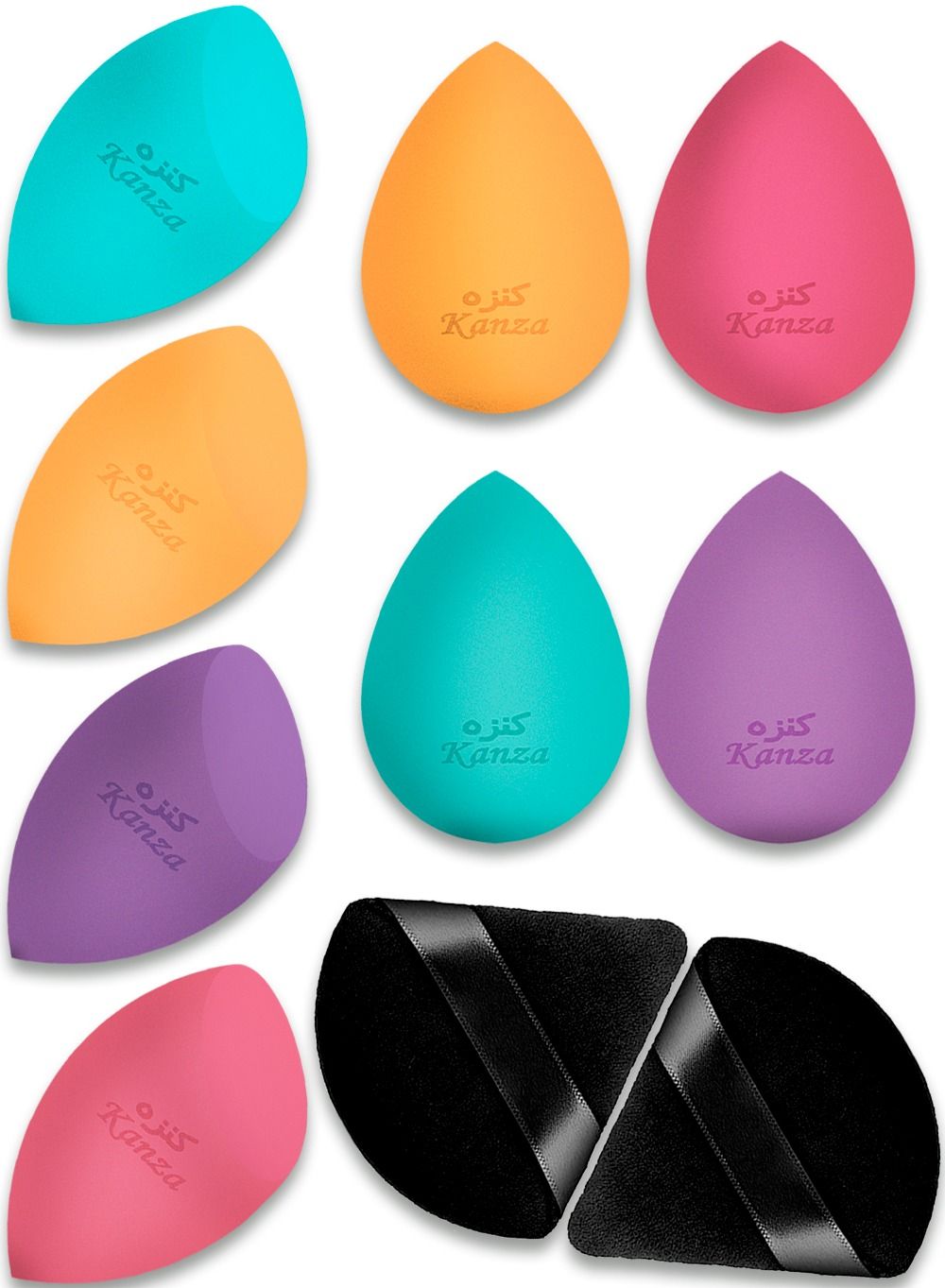 10 Pcs Makeup Sponge Triangle Powder Puff Set Multi-colored Beauty Blender Sponge Makeup Sponge Flawless for Cream Liquid Foundation Powder Application Super Soft Latex Free Makeup Sponge Set