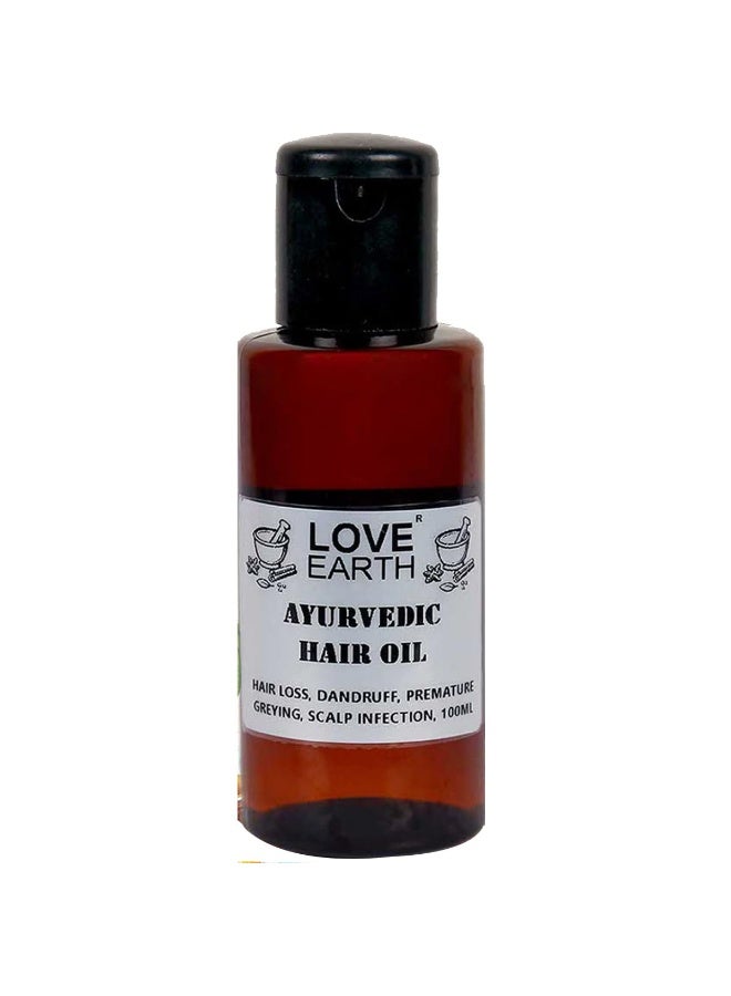 Ayurvedic Hair Oil With Brahmi, Amla & Shikakai For Stronger And Shinier Hair 100ml