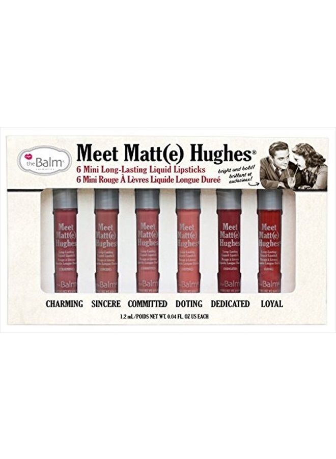 Meet Matt(e) Hughes Set of 6 Mini Long-Lasting Liquid Lipsticks, 0.04 Ounce (Pack of 6)