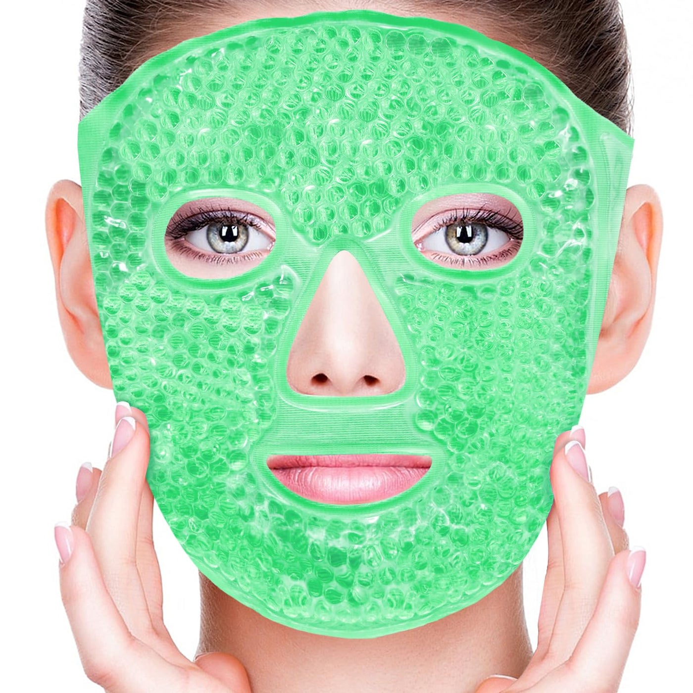 CONBELLA Cold Face Eye Masks Ice Face Mask Hot Cold Compress For Dark Circles, Puffiness, Migraines, Headache, Stress, Redness, Cooling Face Masks For Women Man, Skin Care