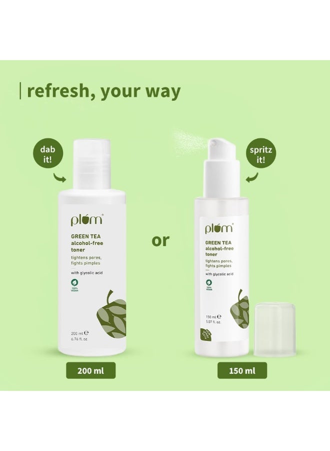 Green Tea Alcohol-Free Toner 200ml | Oily Skin, Pimple Control And Hydrating, 6.7 fl oz - image 2