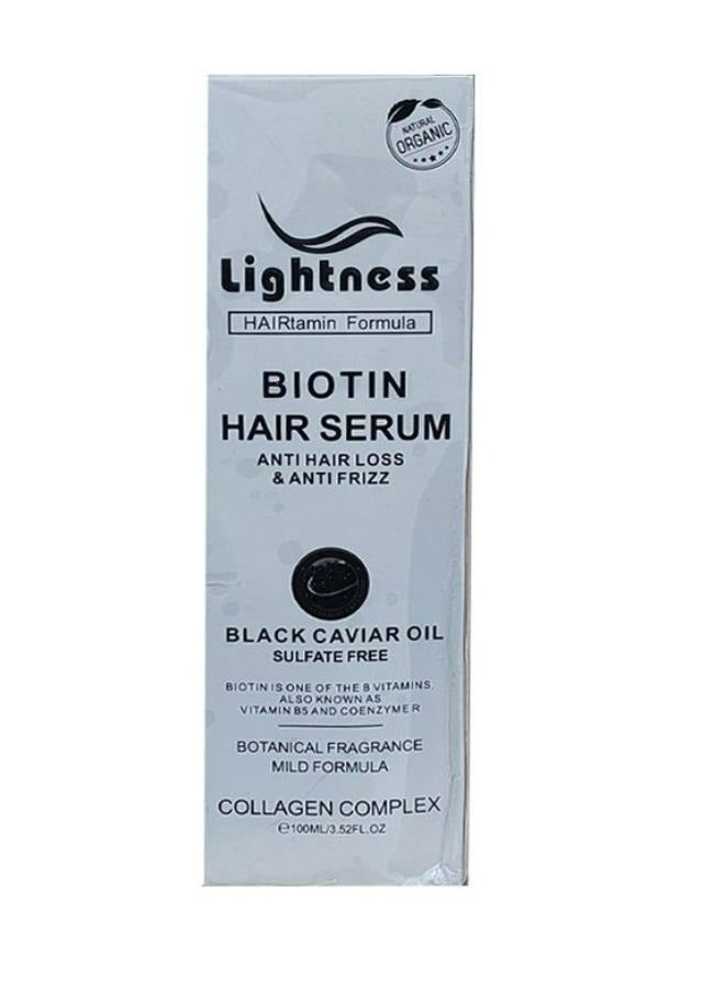 Hair Serum BIOTIN Anti Hair Loss And Anti Frizz Black Caviar Oil 100 ML