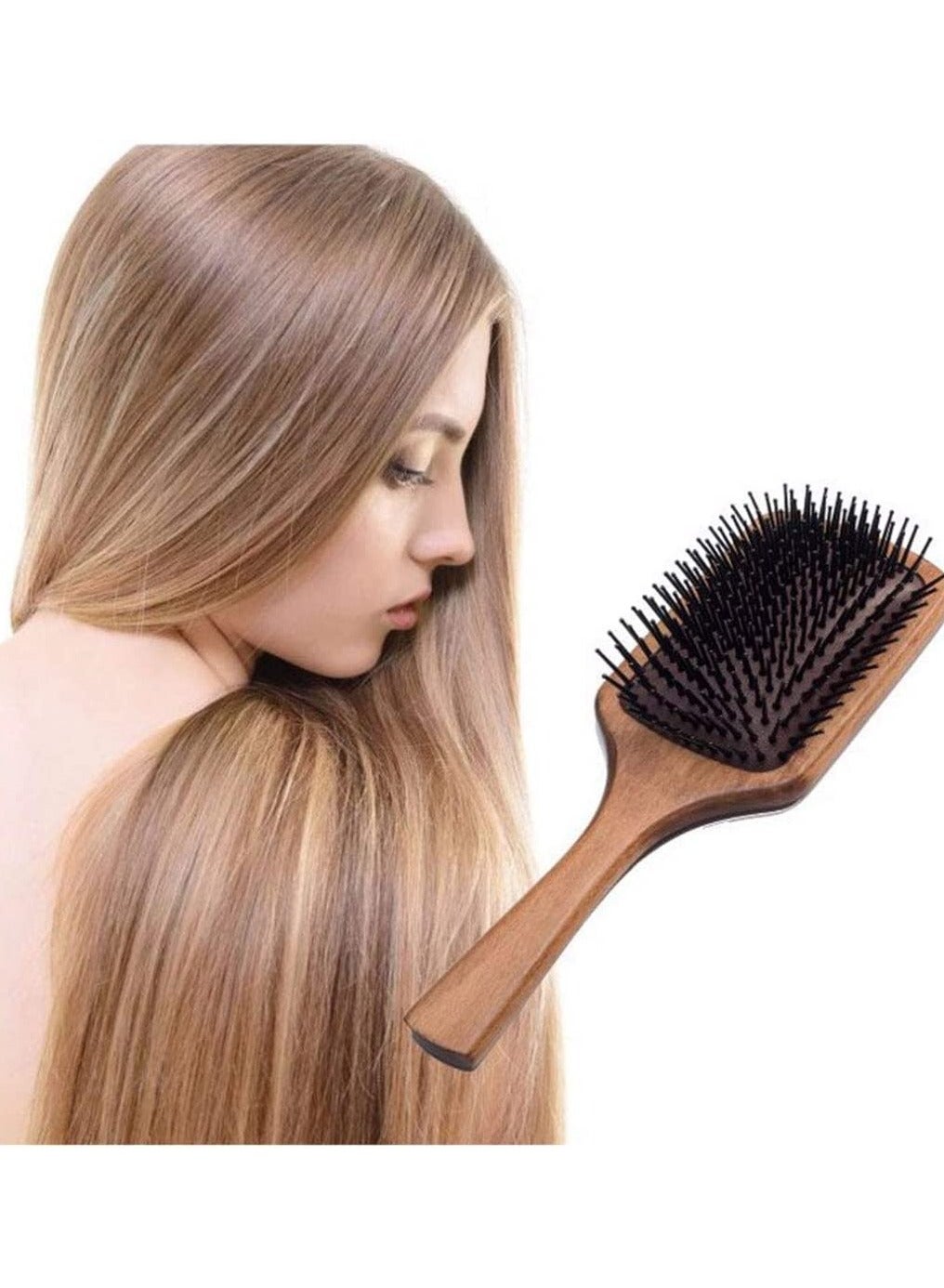 Anti Static Detangling Best Paddle Air Cushion Massage Comb Brush for Reducing Hair Breakage