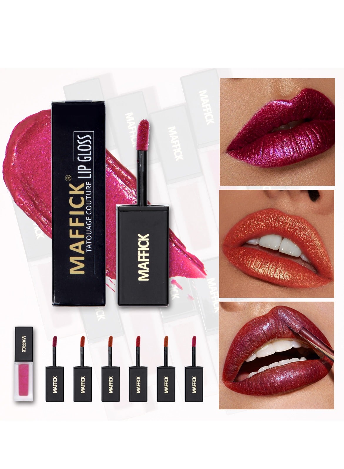 Maffick Lip Gloss, Super Lustrous The Gloss, Non-Sticky, High Shine Finish, 4.5g