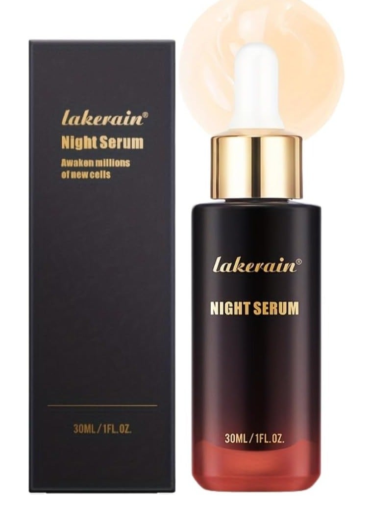 Night Serum for Face Protect Skin Firm Brighten Smooth Fine Lines Moisturize and Nourishing Night Serum Non Sticky Face and Neck Night Serum Improve Radiance and Skin Glow Serum 30ml