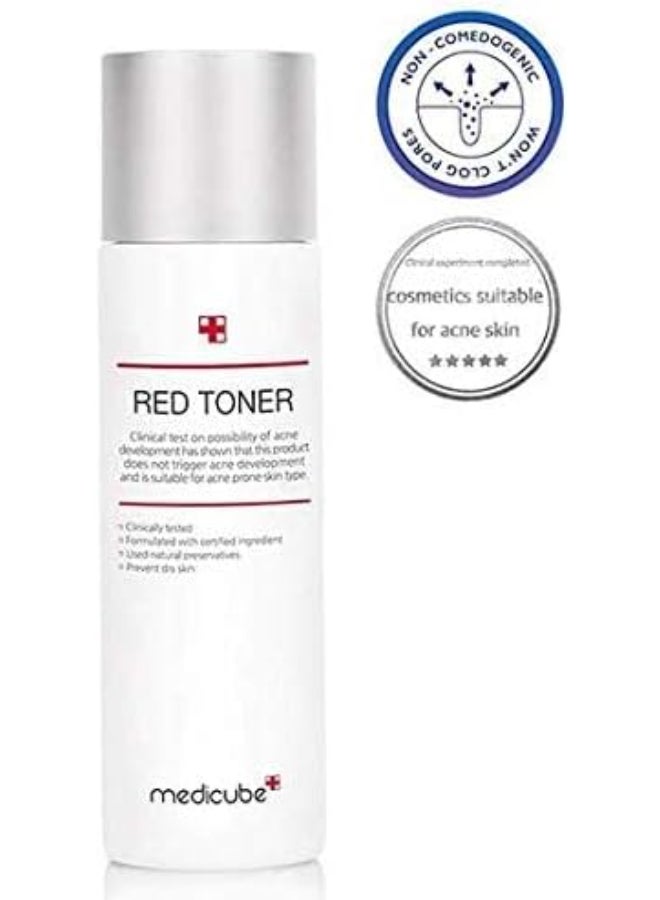 Medicube Red Toner 2.0 Low-Irritating Formula for Acne Prone Skin BHA Niacinamide Adenosine Non-Comedogenic 200ml