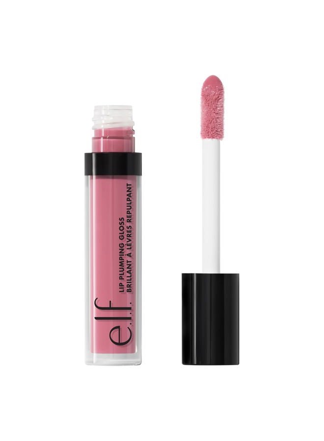 Lip Plumping Gloss, Hydrating, Nourishing, Invigorating, High-Shine, Plumps, Volumizes, Cools, Soothes, Sparkling Rosé, Shimmer, 0.09 Oz