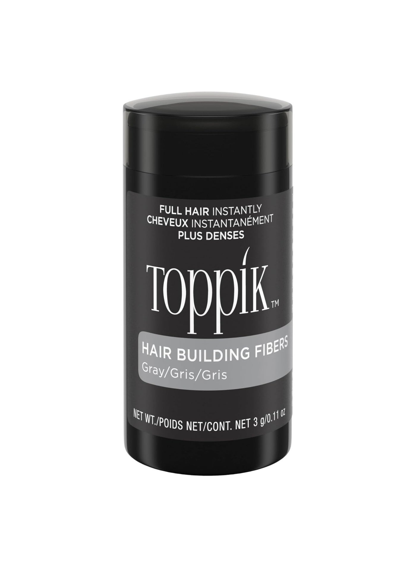 Hair Building Fibers Instant Hair Concealer for Thinning Hair, Hair Fiber for Men & Women, Texture Powder with Natural Keratin, Long-Lasting Hair Color Gray - 3g