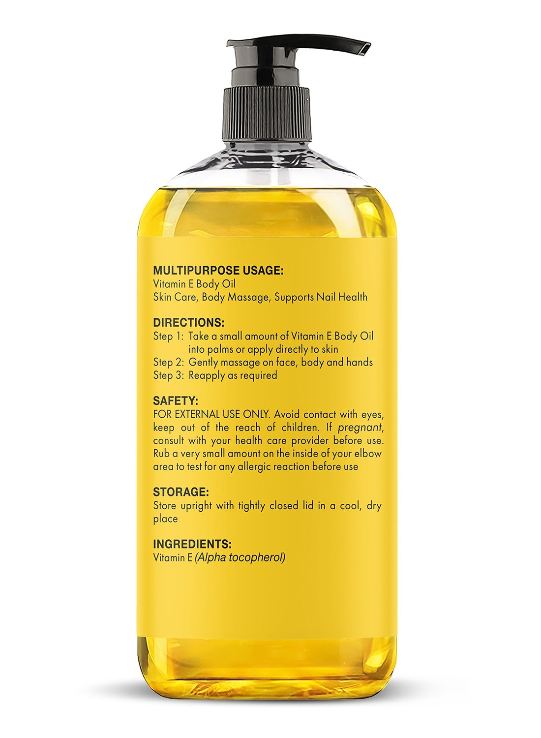 Pack of 2 Vitamin E Oil 236ml | 100% Pure Natural | Cold Pressed Skin Care Oil for Face, Hair, Scalp, Nails, Scars & Body - image 4