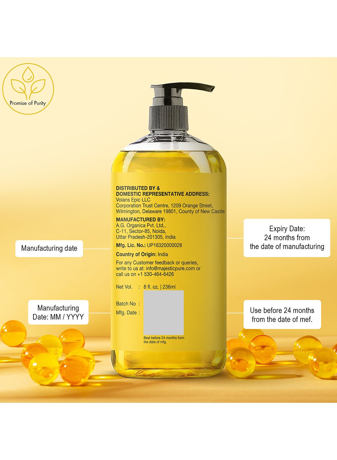 Pack of 2 Vitamin E Oil 236ml | 100% Pure Natural | Cold Pressed Skin Care Oil for Face, Hair, Scalp, Nails, Scars & Body - image 7