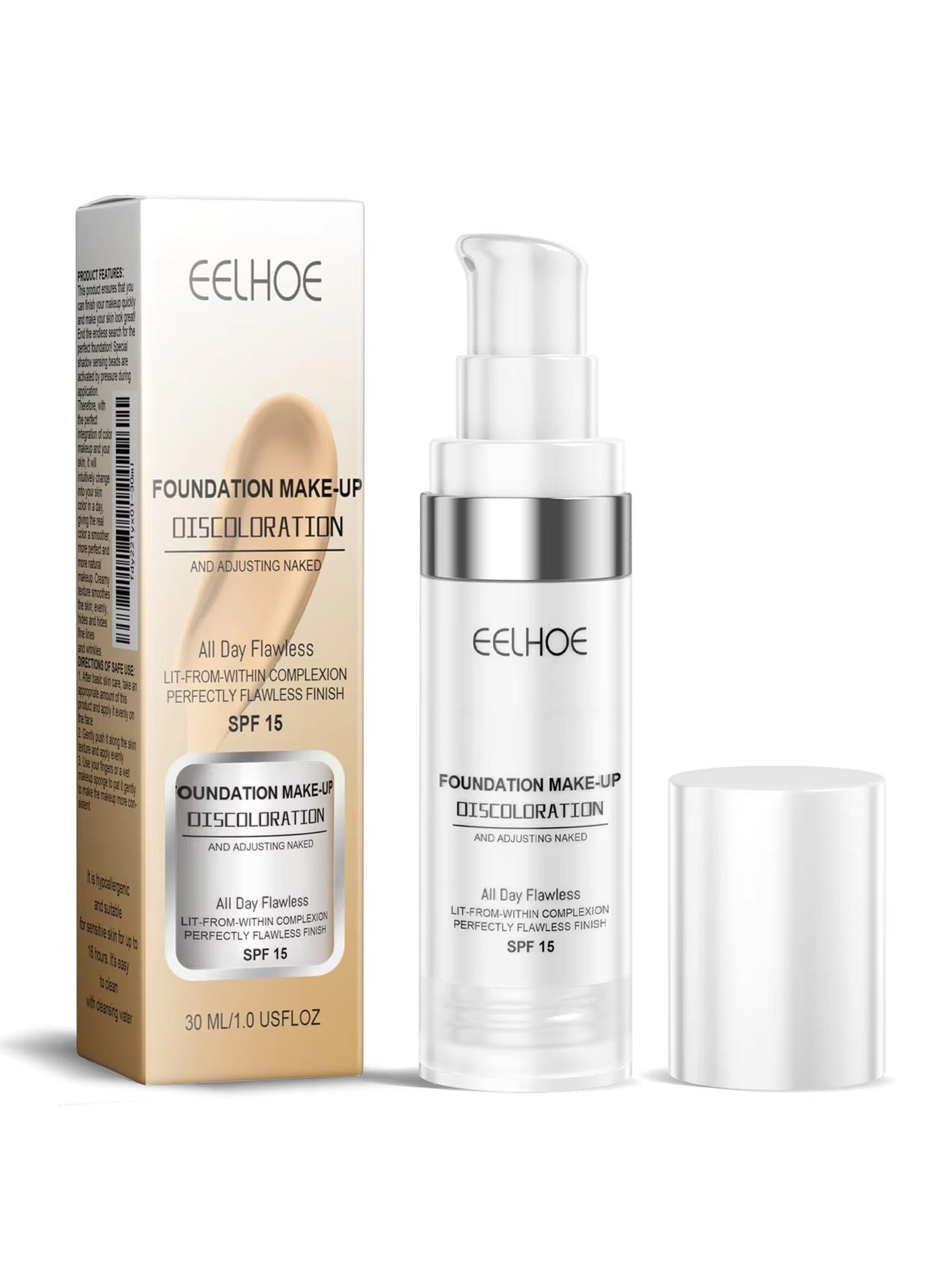 Foundation Make-up Discolouration And Adjusting Naked Color Changing Foundation Moisturizing Concealer All Day Flawless Perfectly Flawless Finish Brighten Skin