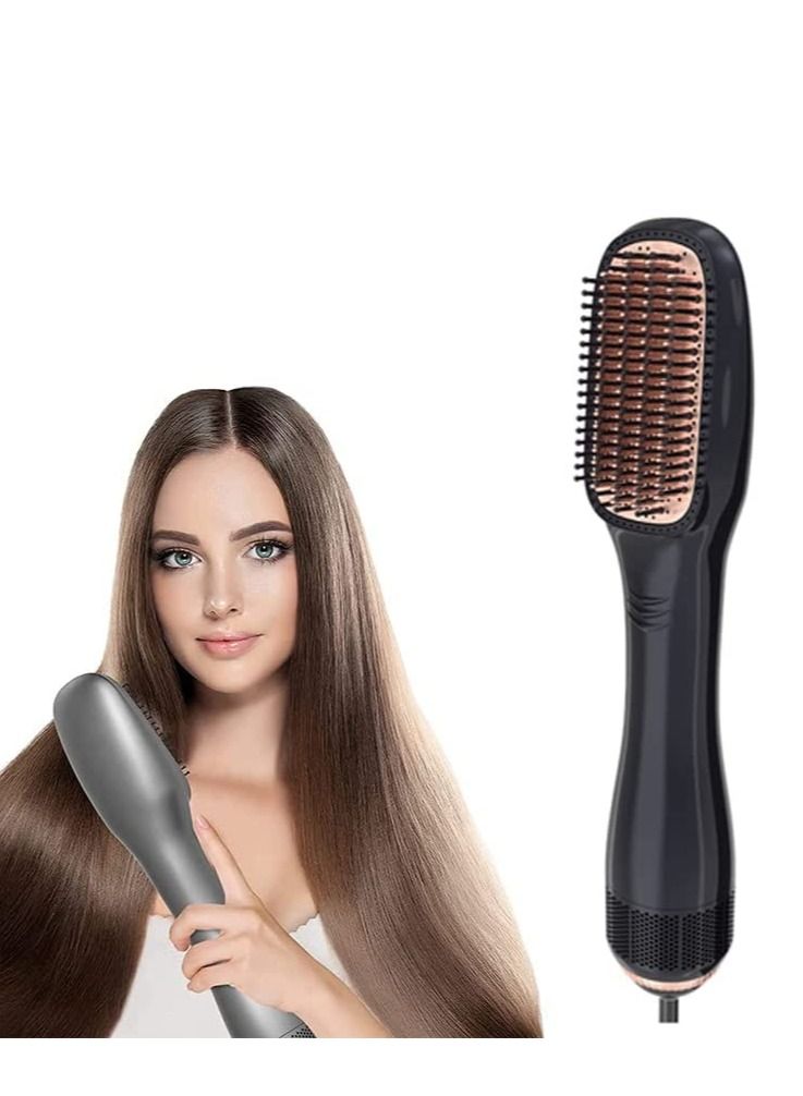 Hair Dryer Brush 3 in 1 Hot Air Brushes Blow Dryer Brush Hair Comb One Step Electric Hair Brushes Hair Straightener (gold)
