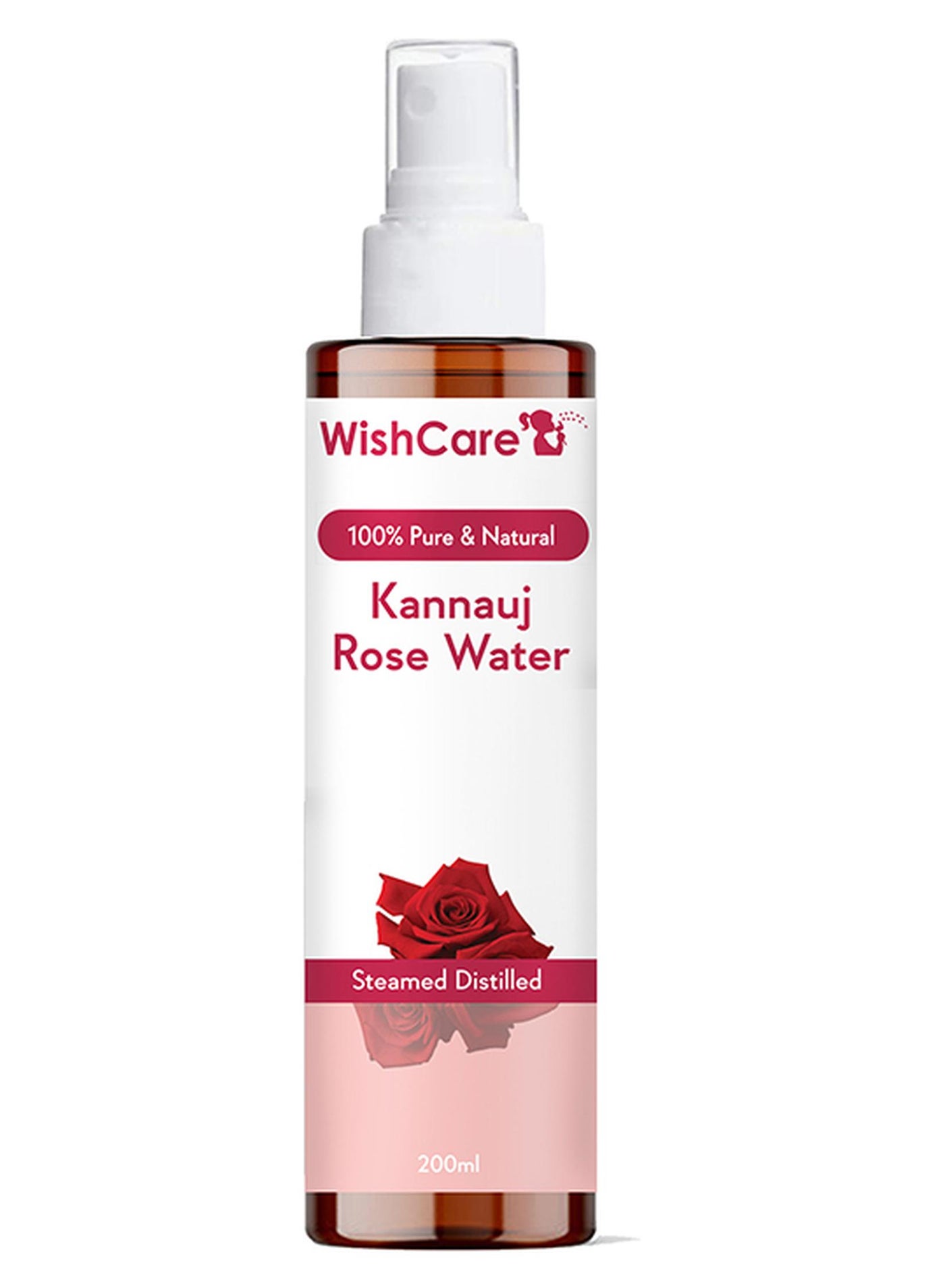 100% Pure & Natural Rose Water - For Skin, Face & Hair - Steam Distilled - Kannauj Gulab Jal - Spray Skin Toner - Free From Paraben, Alcohol & Chemicals - 200 ml