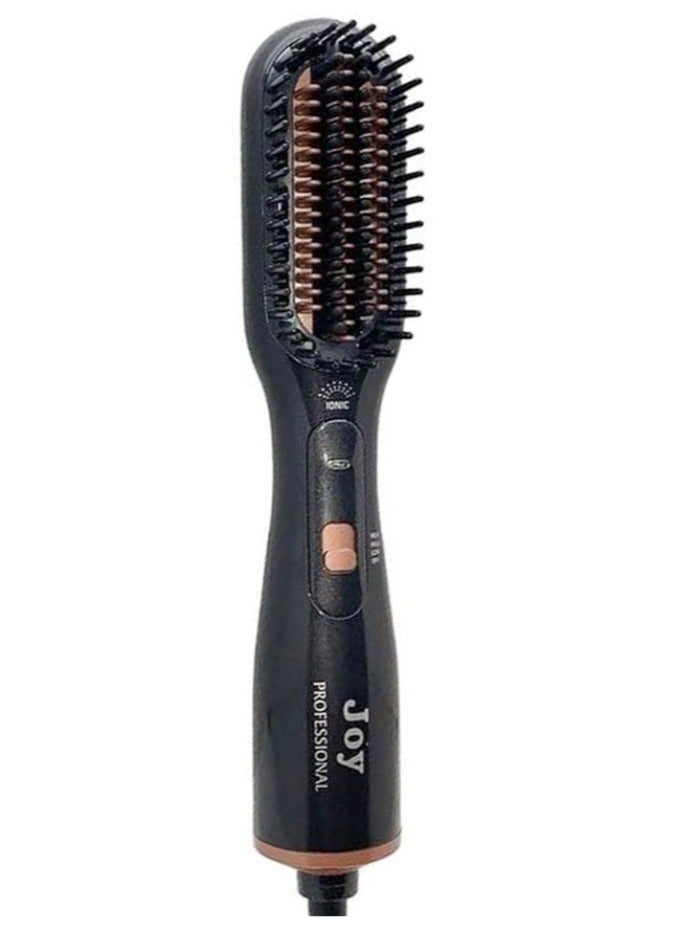 Professional 3-in-1 Hair Styling Brush, Dryer And Styler – All-In-One Hot Air Brush For Fast Drying, Straightening And Volumizing – Ceramic Ionic Technology Hair Tool For Women – Lightweight, Travel-Friendly Hair Dryer Brush With Adjustable Heat Settings